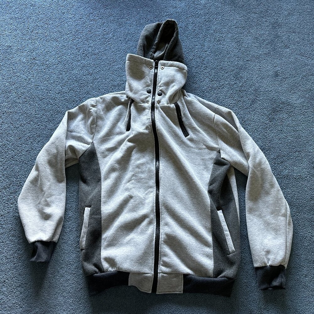 Localmode Men's Gray Double Zipper Hoodie Size XXL